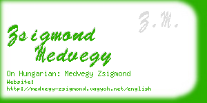 zsigmond medvegy business card